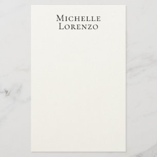 Professionell Modern Einfach Schlicht Name Schwarz Briefpapier