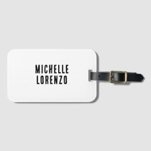 Professionell Modern Einfach Schlicht Name Schwarz Gepäckanhänger