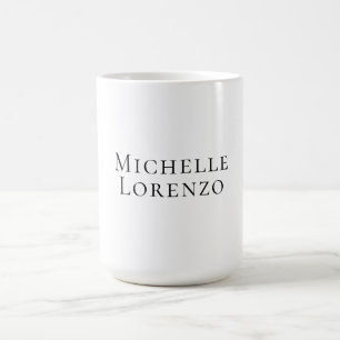 Professionell Modern Einfach Schlicht Name Schwarz Kaffeetasse
