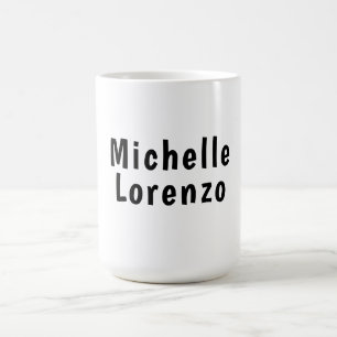 Professionell Modern Einfach Schlicht Name Schwarz Kaffeetasse
