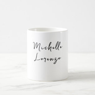 Professionell Modern Einfach Schlicht Name Schwarz Kaffeetasse
