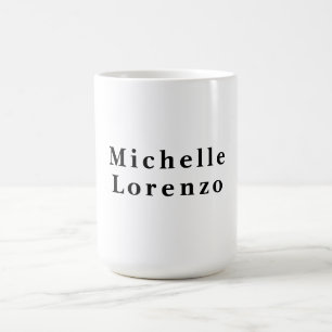 Professionell Modern Einfach Schlicht Name Schwarz Kaffeetasse