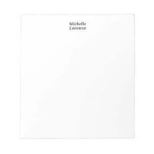 Professionell Modern Einfach Schlicht Name Schwarz Notizblock
