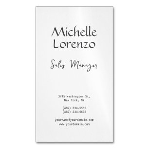 Professionell Modern Einfach Schwarz & Weiß Magnetische Visitenkarte