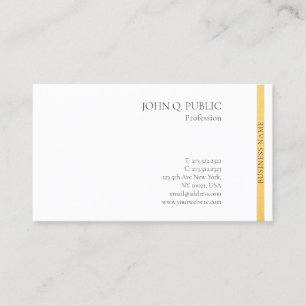 Professionell Modern Elegant Gold Weiß Einfach Visitenkarte