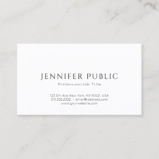 Professionell Modern Elegant Minimalistisch Schlic Visitenkarte