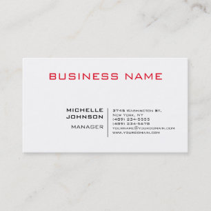 Professionell Modern Minimalistisch Einfach Rot We Visitenkarte