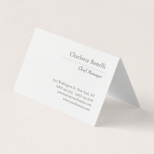 Professionell Modern Minimalistisch Einfach Schwar Visitenkarten (Vorderseite)