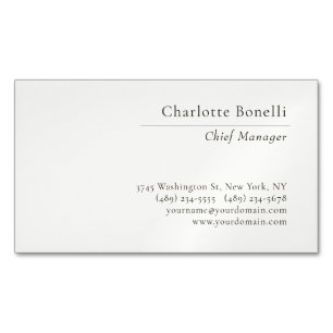 Professionell Modern Minimalistisch Einfache Beige Magnetische Visitenkarte