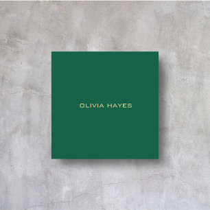 Professionell Modern Minimalistisch Oliven Luxus Quadratische Visitenkarte