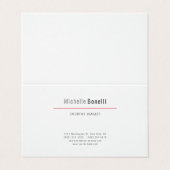 Professionell Modern Minimalistisch Schlicht Visitenkarten (Außenseite Aufgefaltet)