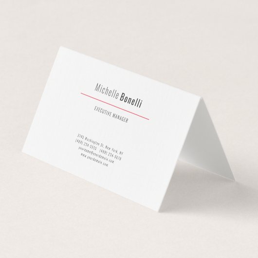 Professionell Modern Minimalistisch Schlicht Visitenkarten (Vorderseite)