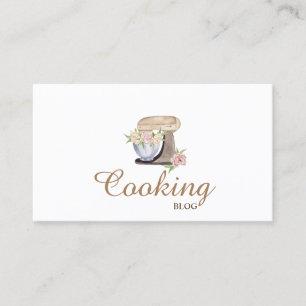 Professionell,Modern,Retro-Blumen-Mixer,Kochen Visitenkarte