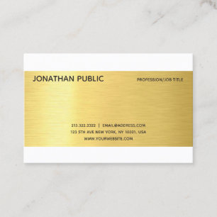 Professionell moderne elegante Gold-Effekt Plain L Visitenkarte