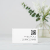 Professionell Modernes Minimalistisches QR-Code-Ge Visitenkarte (Stehend Vorderseite)