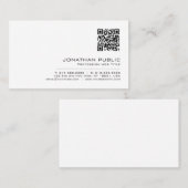 Professionell Modernes Minimalistisches QR-Code-Ge Visitenkarte (Vorne/Hinten)
