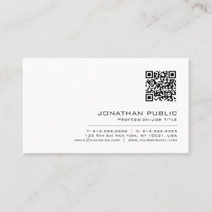 Professionell Modernes Minimalistisches QR-Code-Ge Visitenkarte
