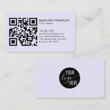 Professionell sauberes Lavendel Firmenlogo QR-Code