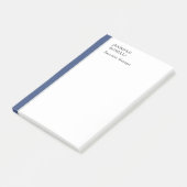Professionell schlicht minimalist modern blau weiß post-it klebezettel (angewinkelt)