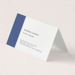 Professionell schlicht minimalist modern blau weiß visitenkarten