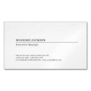 Professionell schlicht minimalist modern magnetische visitenkarte