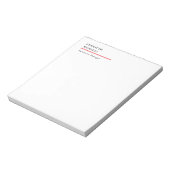 Professionell schlicht minimalist modern trendy notizblock (Rotiert)
