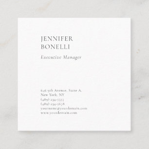 Professionell schlicht minimalist modern trendy  quadratische visitenkarte