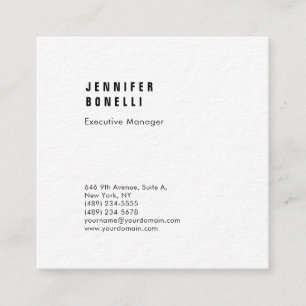 Professionell schlicht minimalist modern trendy quadratische visitenkarte