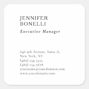 Professionell schlicht minimalist modern trendy quadratischer aufkleber