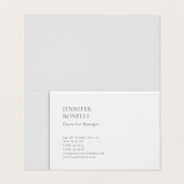 Professionell schlicht minimalist modern trendy  visitenkarten (Außenseite Aufgefaltet)
