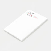 Professionell schlicht minimalistischer moderner T Post-it Klebezettel (angewinkelt)