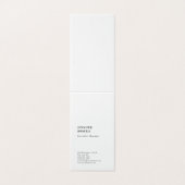 Professionell schlicht minimalistischer moderner T Visitenkarten (Außenseite Aufgefaltet)