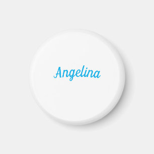 Professionell Schlicht Modern Elegant Blau Ihr Nam Magnet