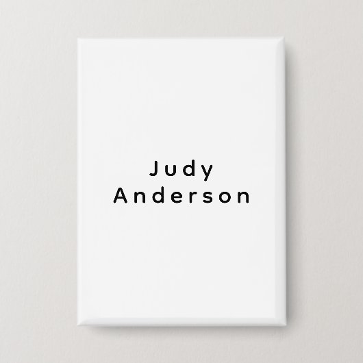 Professionell Schlicht Modern Elegant Ihr Name Button (Vorderseite)