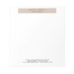 Professionell Schlicht Modern Minimalistisch  Notizblock