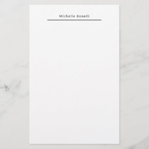 Professionell Schlicht Modern Minimalistisch Weiß Briefpapier