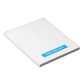 Professionell Schlicht Moderne Elegante Namen Blau Notizblock (angewinkelt)