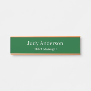Professionell schlichte moderne elegante Waldgrün Türschild
