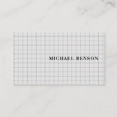 Professionell Schwarz Grau Gitter Stylisch Visitenkarte (Vorderseite)