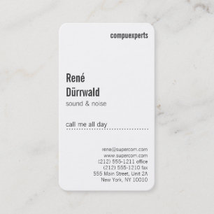Professionell Schwarz und Weiß Visitenkarte