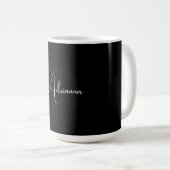 Professionell schwarze Handschrift mit Ihrem Namen Kaffeetasse (VorderseiteRechts)