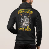 Professionell seit Geburt erschöpft Hoodie (Rückseite)