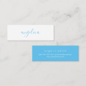 Professionell stilvoll (blau) mini visitenkarte (Vorne/Hinten)