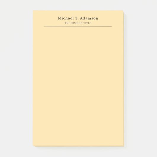 Professionell stilvoll elegante schlichte moderne post-it klebezettel (Vorderseite)