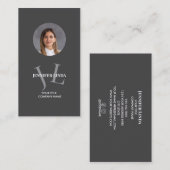 Professionell Stilvoll Modern Grau Visitenkarte (Vorne/Hinten)