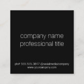 Professionell stilvoll (rot) quadratische visitenkarte (Rückseite)