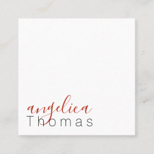 Professionell stilvoll (rot) quadratische visitenkarte