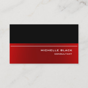 Professionell stilvoll schwarz rot modern elegant visitenkarte