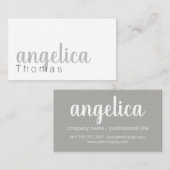 Professionell stilvolle Cursive Visitenkarte (Vorne/Hinten)