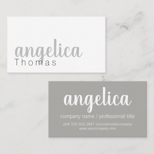 Professionell stilvolle Cursive Visitenkarte (Vorne/Hinten)